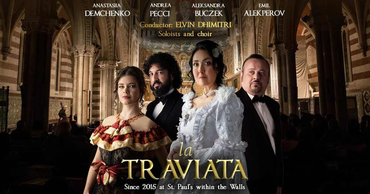 La traviata performed live with soloists and chamber ensemble in central Rome, a Rome opera concert, opera houses in Italy